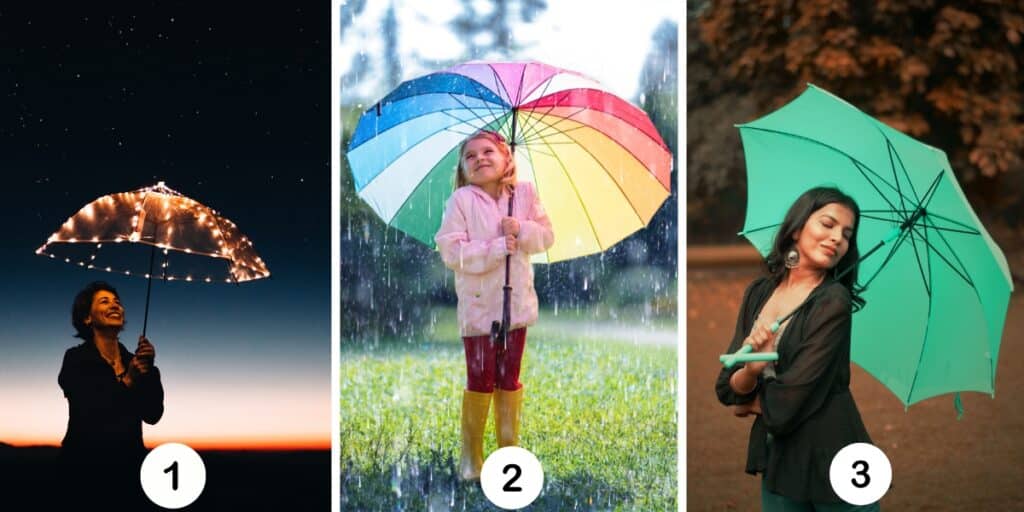 Test della personalità: Quale di questi 3 ombrelli sceglieresti? Scopri come la tua scelta rivela il tuo approccio alla previsione del futuro!